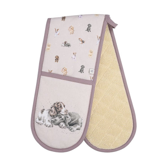 A Dog’s Life Double Oven Gloves-Dog