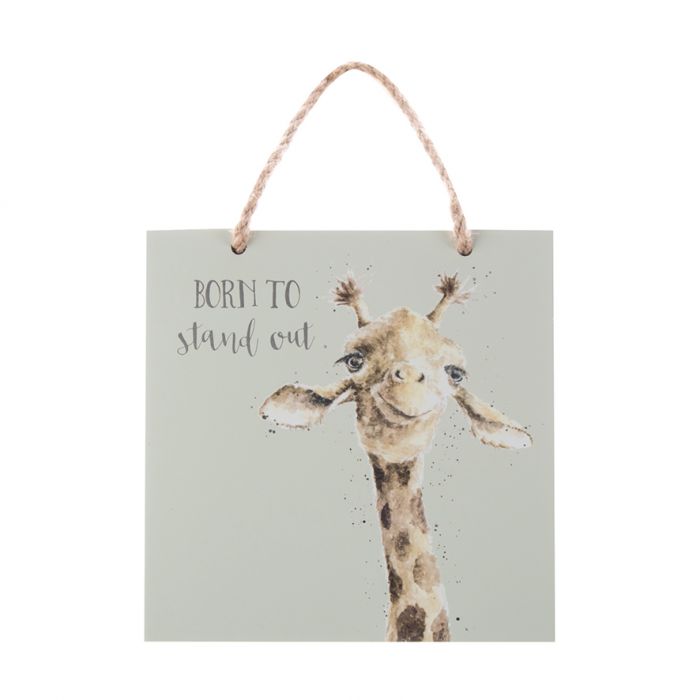 Giraffe Wooden Plaque - Born to Stand Out