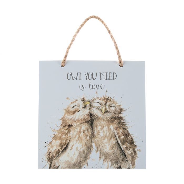 Owl Wooden Plaque - Owl You Need Is Love